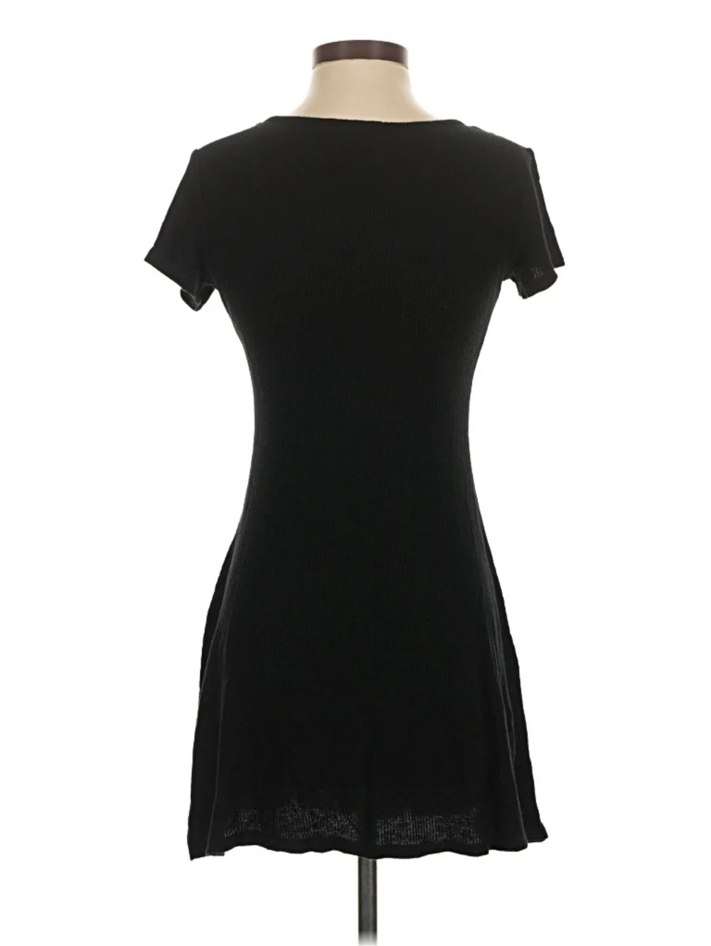 SO Juniors Small Black Button Front Short Sleeve Scoop Dress - Picture 9 of 11